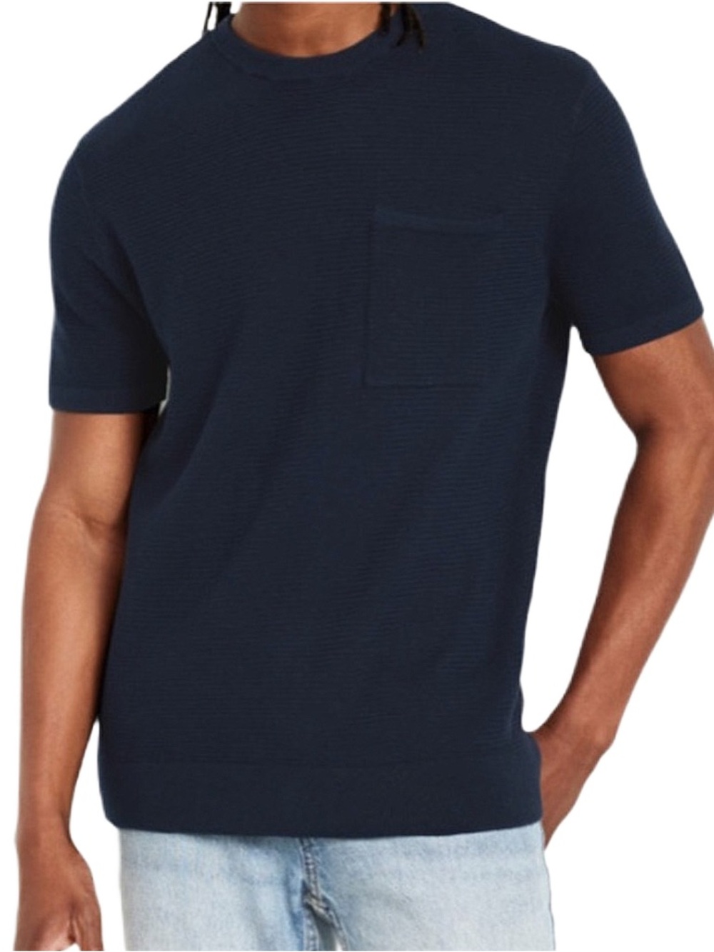 OLD NAVY Men's Dark Blue Short Sleeve Sweater Size Medium New With Tags